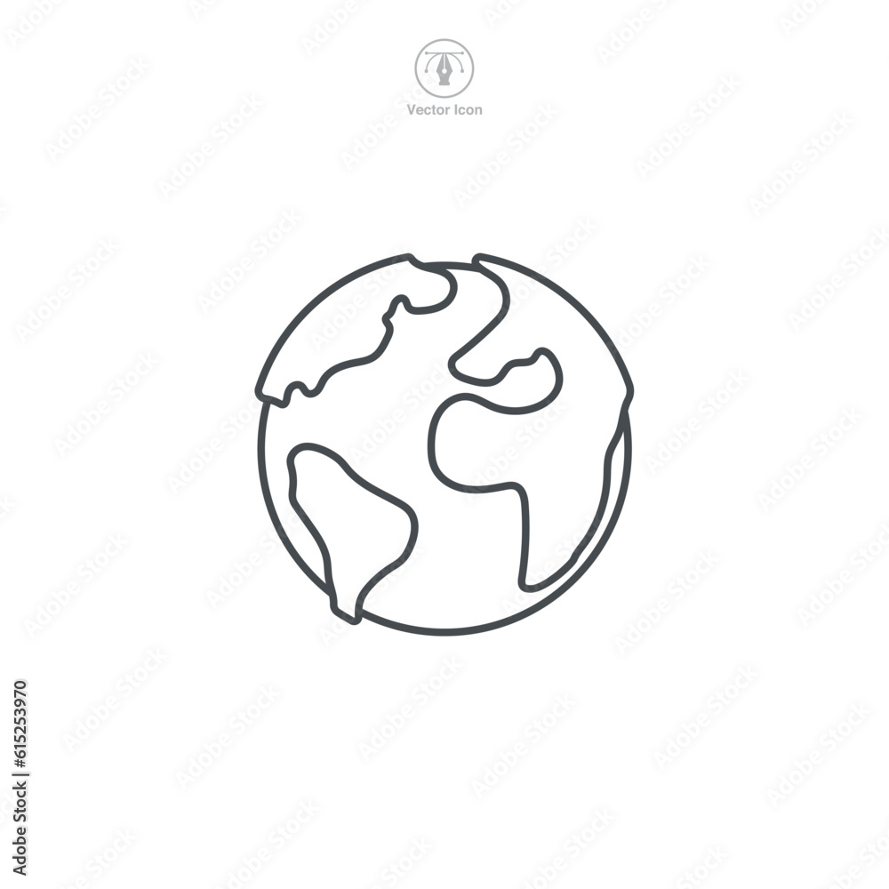 Globe icon vector capturing the essence of global connection, world exploration, and geographical understanding, ideal for educational and international contexts Globe icon vector capturing the essence of global connection, world exploration, and geographical understanding, ideal for educational and international contexts