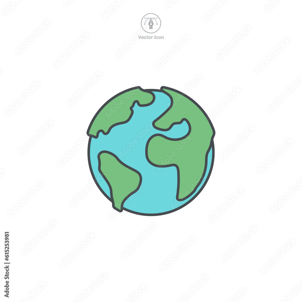 Globe icon vector capturing the essence of global connection, world exploration, and geographical understanding, ideal for educational and international contexts Globe icon vector capturing the essence of global connection, world exploration, and geographical understanding, ideal for educational and international contexts