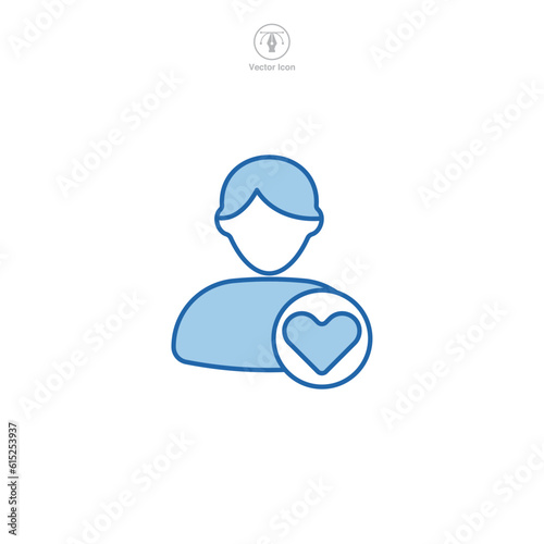 A Customer Profile icon vector illustration represents a stylized image of a client's information, often utilized in user interfaces and digital applications