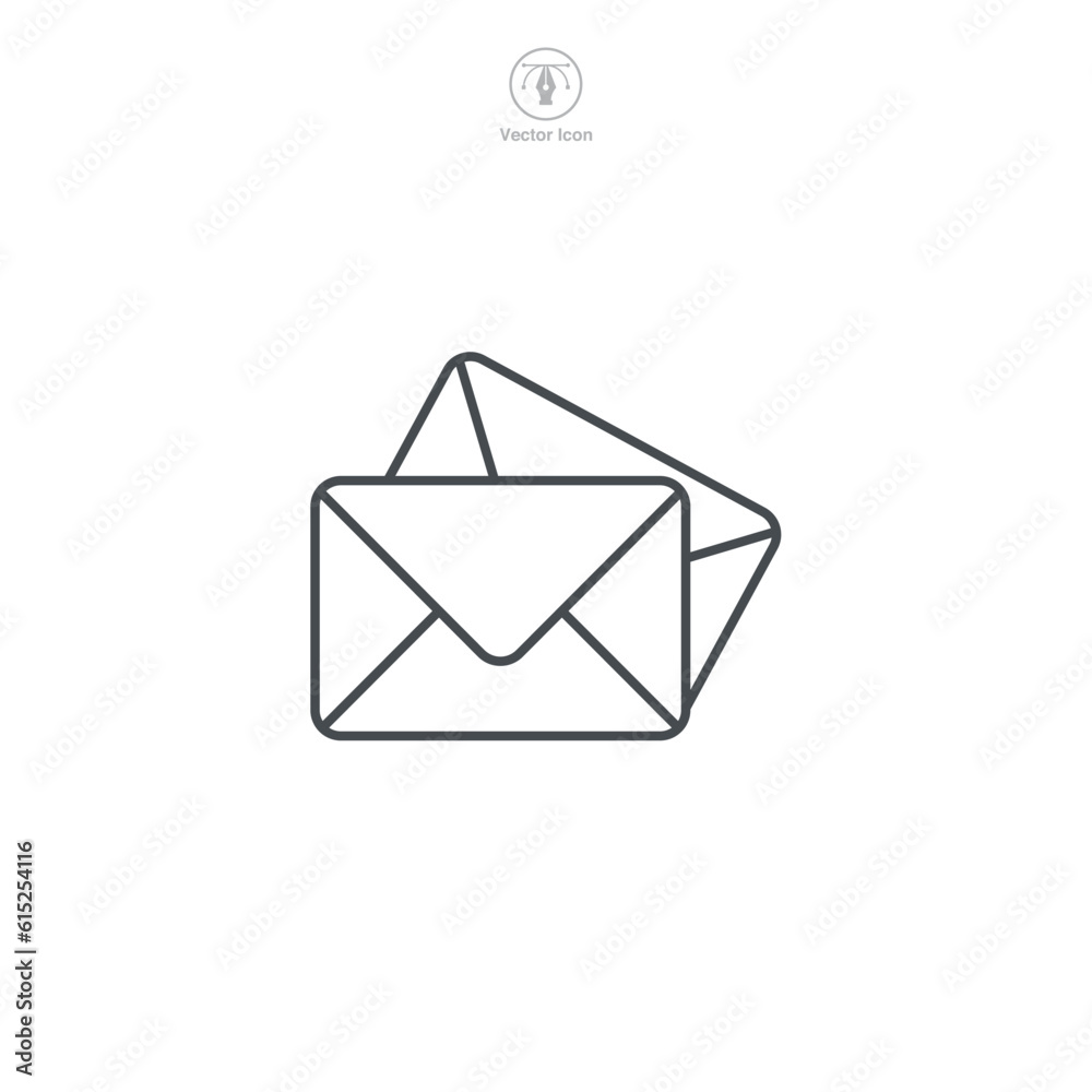 A vector illustration of a mail icon, symbolizing communication, messages, or correspondence. Ideal for web interfaces, email platforms, and digital communication