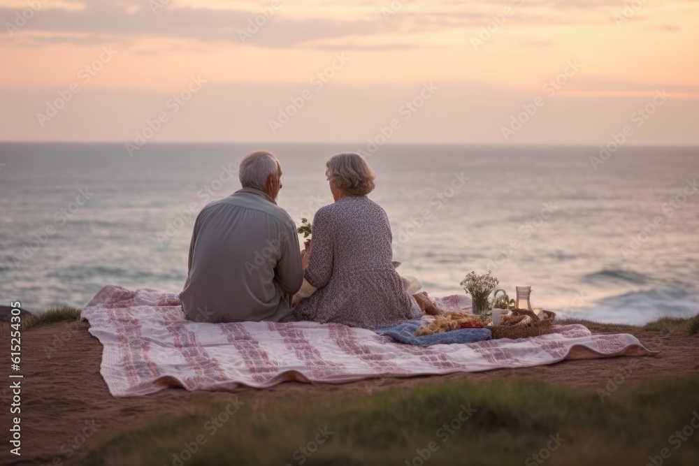 Fototapeta premium An emotionally compelling, soft focus depiction of a couple's intimate moment. Generative AI