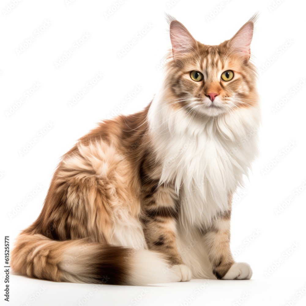 Sokoke cat cat isolated on white background. Generative AI