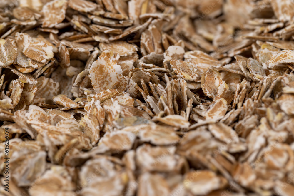 a bunch of fresh dry oatmeal flakes for making porridge a bunch of fresh dry oatmeal flakes for making porridge