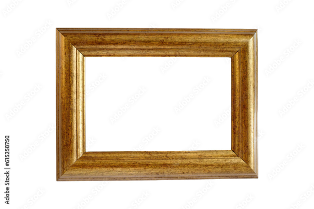 Gold frame isolated on transparency png file Gold frame isolated on transparency png file