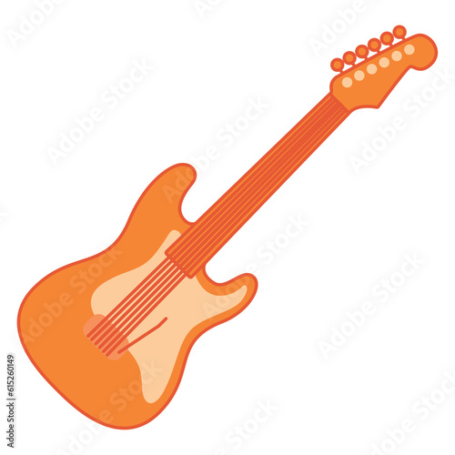 Isolated colored electric guitar musical instrument icon Vector illustration