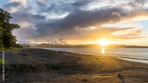 Captivating Sunset on the Beach in Nuqui, Colombia photo