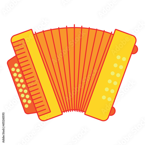 Isolated colored accordion musical instrument icon Vector illustration