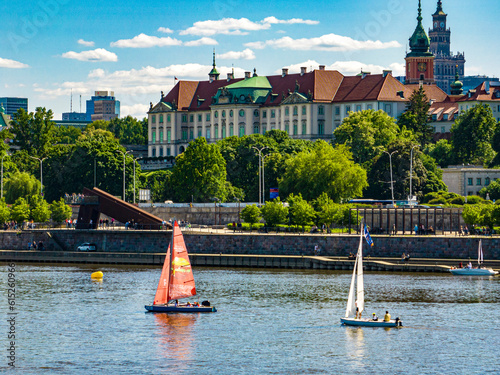 Obraz na płótnie Warszawa - w dniu regat na Wiśle w salonie