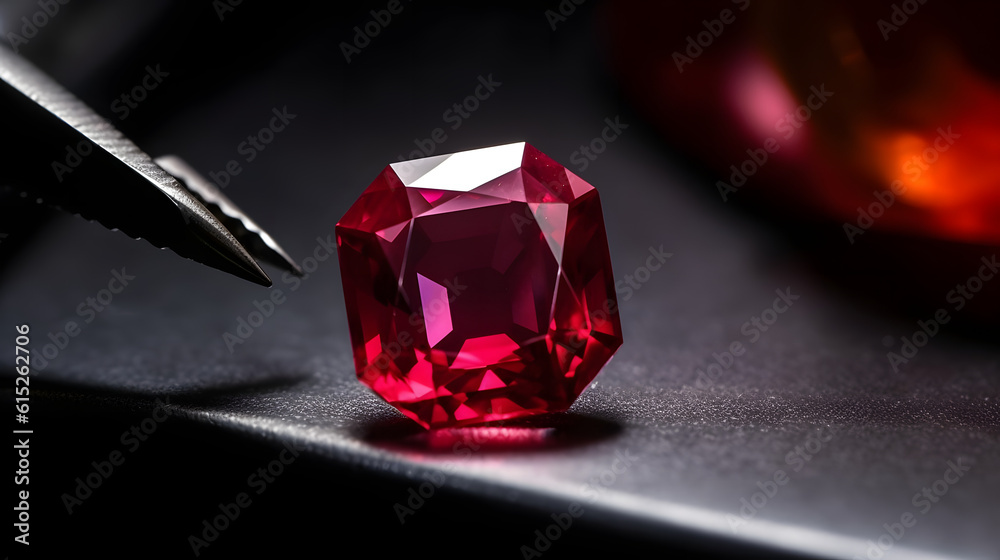 Naklejka premium 星空に散りばめられた多数の個々のルビー No.048 | Starry Night: A Multitude of Individual Rubies Generative AI