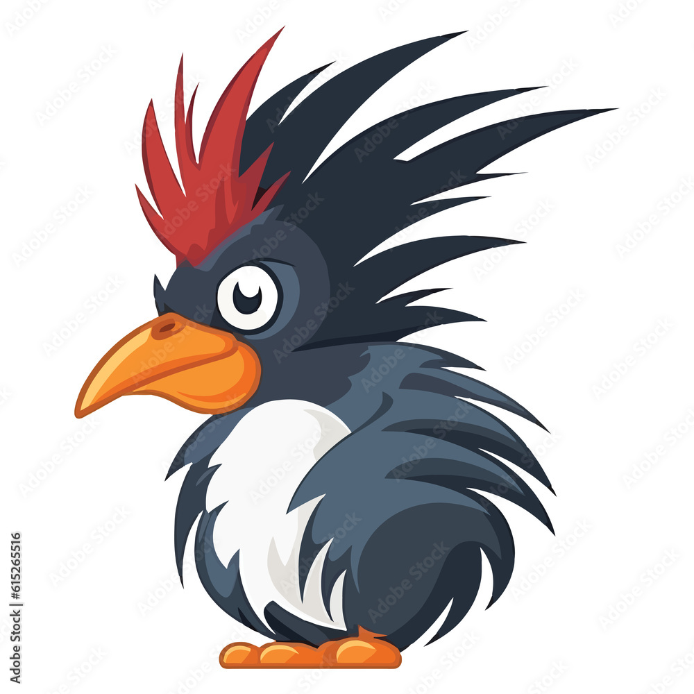 Charming Penguin Companion: Enchanting 2D Illustration of a Playful Rockhopper Penguin Charming Penguin Companion: Enchanting 2D Illustration of a Playful Rockhopper Penguin