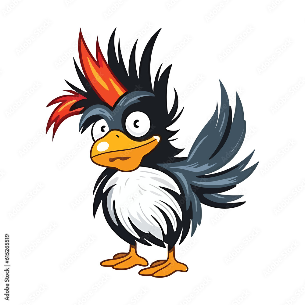 Charming Penguin Companion: Enchanting 2D Illustration of a Playful Rockhopper Penguin Charming Penguin Companion: Enchanting 2D Illustration of a Playful Rockhopper Penguin
