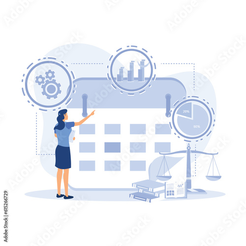 Lawyers working with public finance. Government spending, revenue and taxation concept. flat vector modern illustration