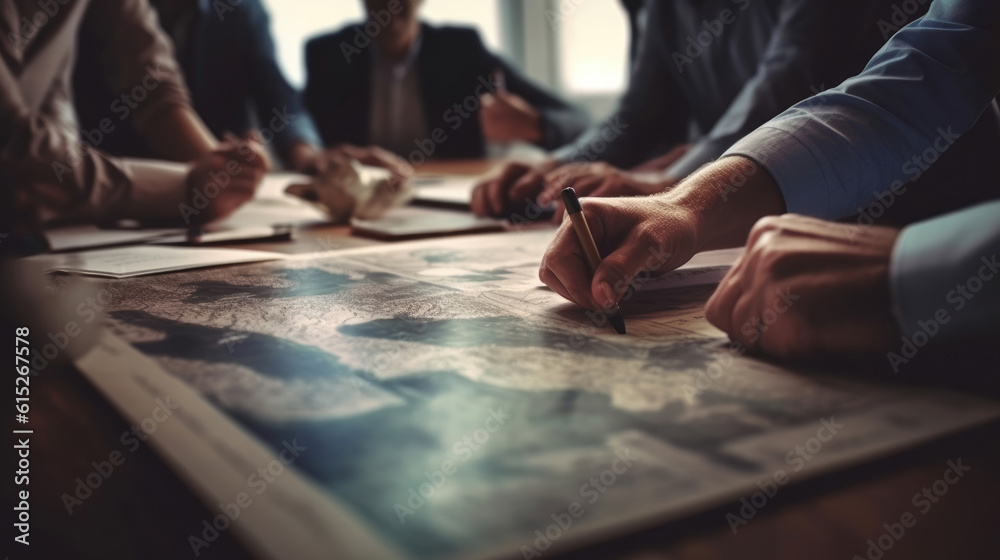 Close-up of businessman planning strategy Close-up of businessman planning strategy