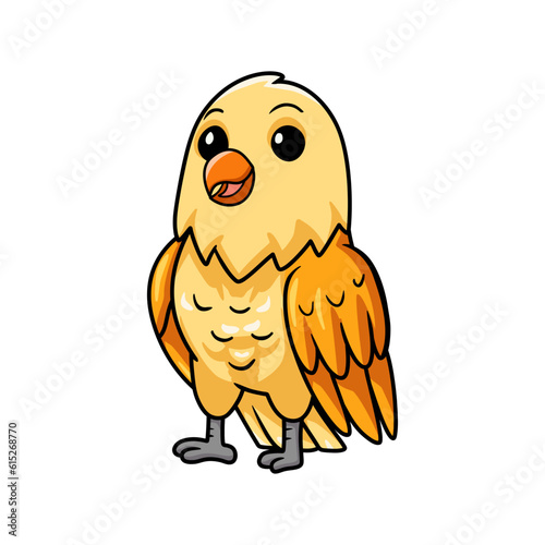 Cute creamino lovebird cartoon standing
