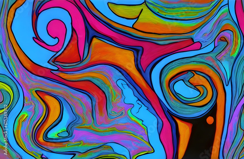 Colorful abstract mental health background created with generative ai