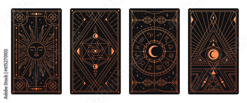 Obraz na płótnie Esoteric tarot card set