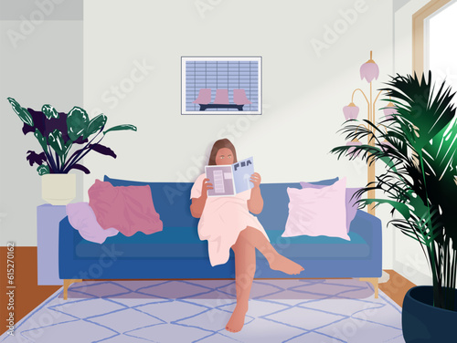 PERSONA SENTADA EN UN SOFÁ EN UNA SALA DE ESTAR CLÁSICA 
