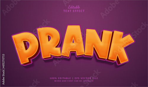 Prank text effect style. editable text effect style 3d.