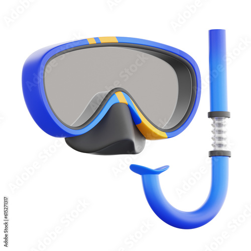 Diving mask and snorkel minimal icon, Underwater sport