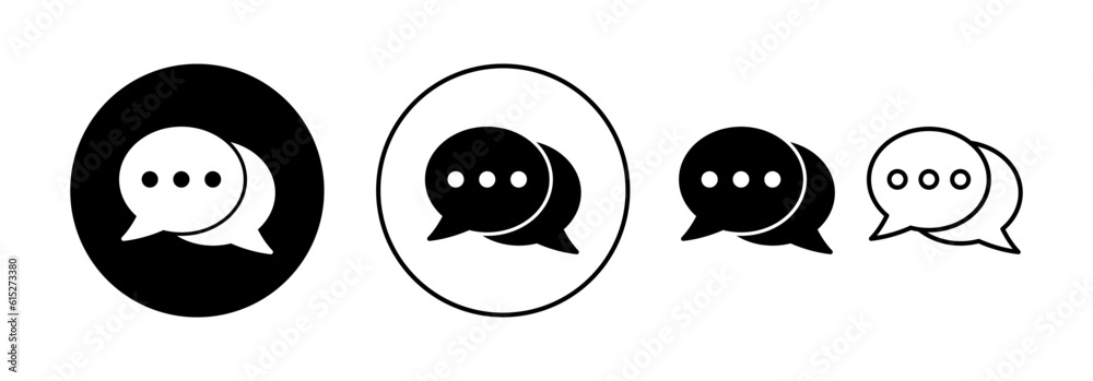 Chat icon vector for web and mobile app. speech bubble sign and symbol. comment icon. message Chat icon vector for web and mobile app. speech bubble sign and symbol. comment icon. message