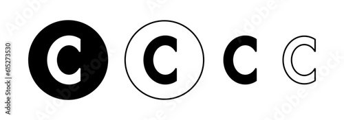 Copyright icon vector for web and mobile app. copyright sign and symbol