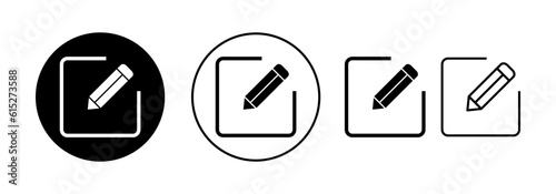 Edit icon vector for web and mobile app. edit document sign and symbol. edit text icon. pencil. sign up