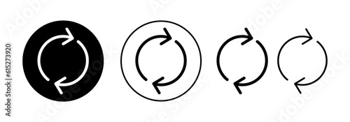 Refresh icon vector for web and mobile app. Reload sign and symbol. Update icon.