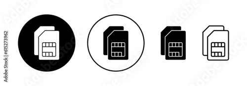 Sim card icon vector for web and mobile app. dual sim card sign and symbol