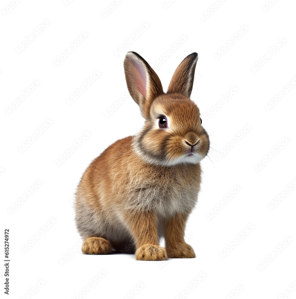 Fototapeta premium bunny rabbit isolated on white background png , generative ai 
