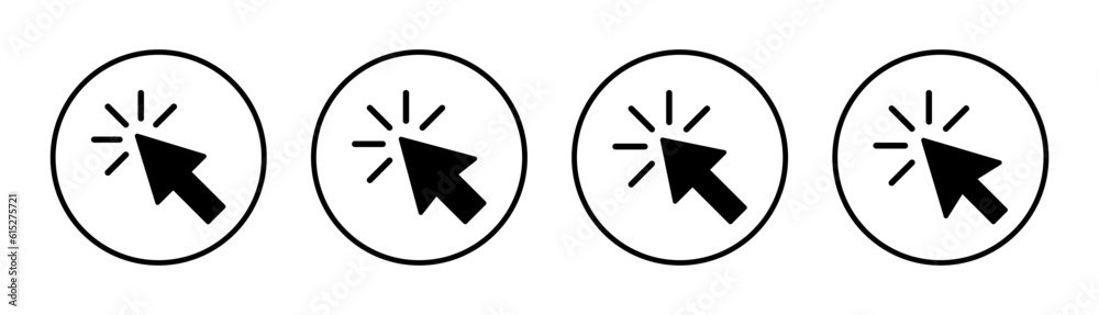 Click icon set illustration. pointer arrow sign and symbol. cursor icon Click icon set illustration. pointer arrow sign and symbol. cursor icon