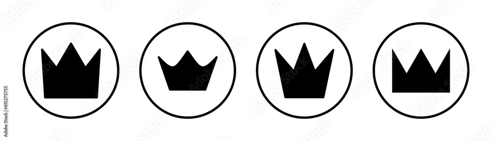 Crown icon set illustration. crown sign and symbol Crown icon set illustration. crown sign and symbol