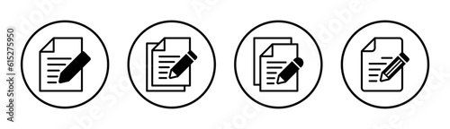 Note icon set illustration. notepad sign and symbol