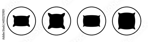 Pillow icon set illustration. Pillow sign and symbol. Comfortable fluffy pillow