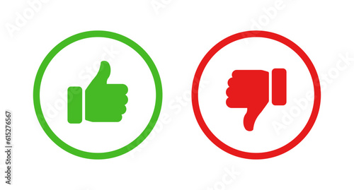Thumb up and thumb down