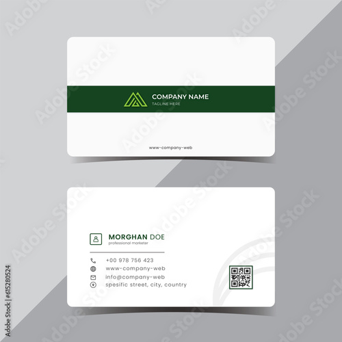 green business card