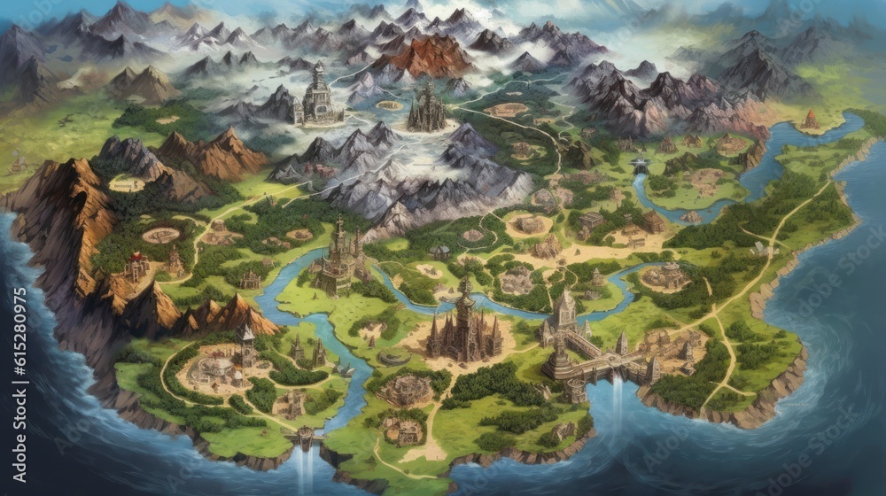 RPG Game World Map RPG Game World Map