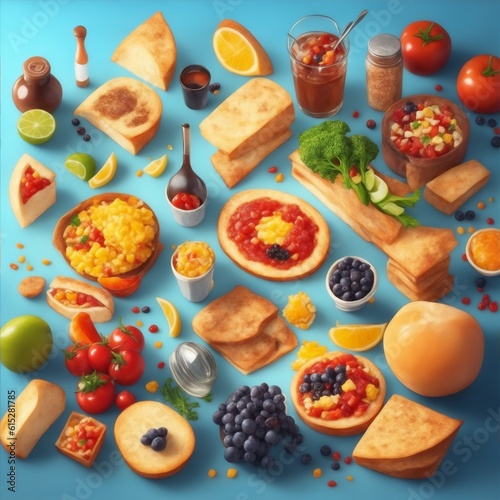 Food for commercial picture design; Generate to AI
