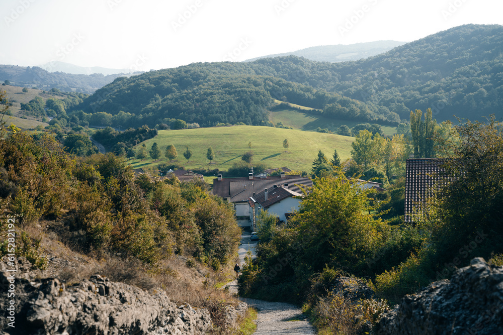 View of Erro Lintzoain village in Navarre province, Spain - may 2023