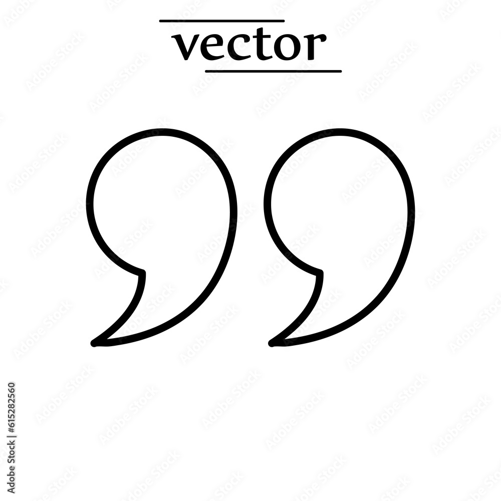 quote icon vector sign design on white background.eps quote icon vector sign design on white background.eps