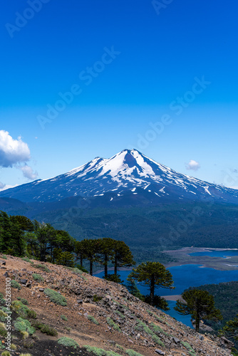 View of the Llaima Volcano from the Sierra Nevada Trail