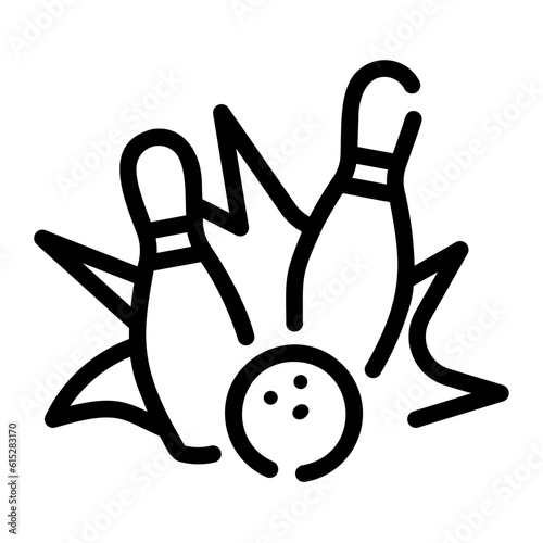 bowling Line Icon