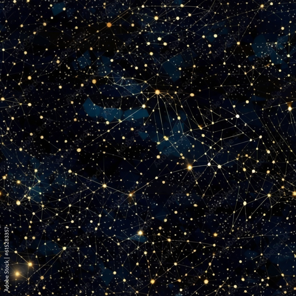 Fototapeta premium Seamless Starry Night Pattern