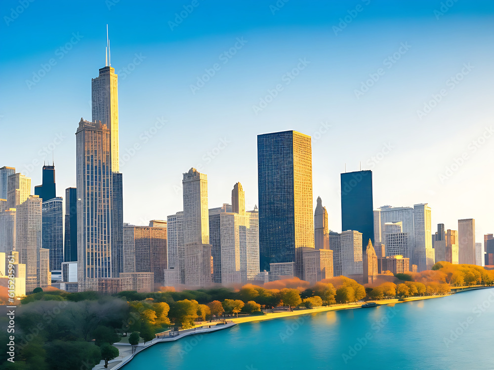 Obraz premium Chicago skyline picture