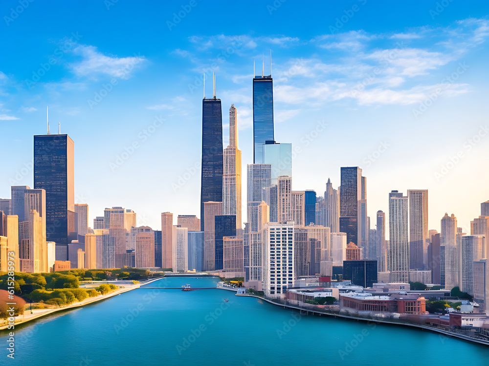 Fototapeta premium Chicago skyline picture 