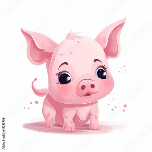 a cute little cartoon pig