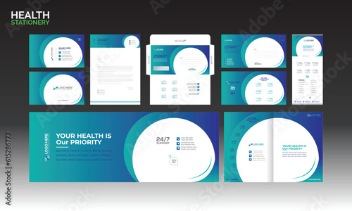 Health print Stationary design for medical
