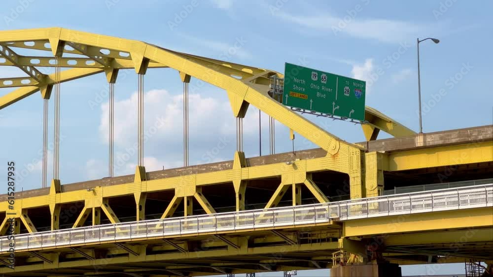 The yellow bridges of Pittsburgh - USA travel photography