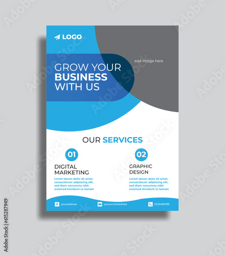 corporate flyer design template, modern business flyer design