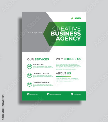 corporate flyer design template, modern business flyer design