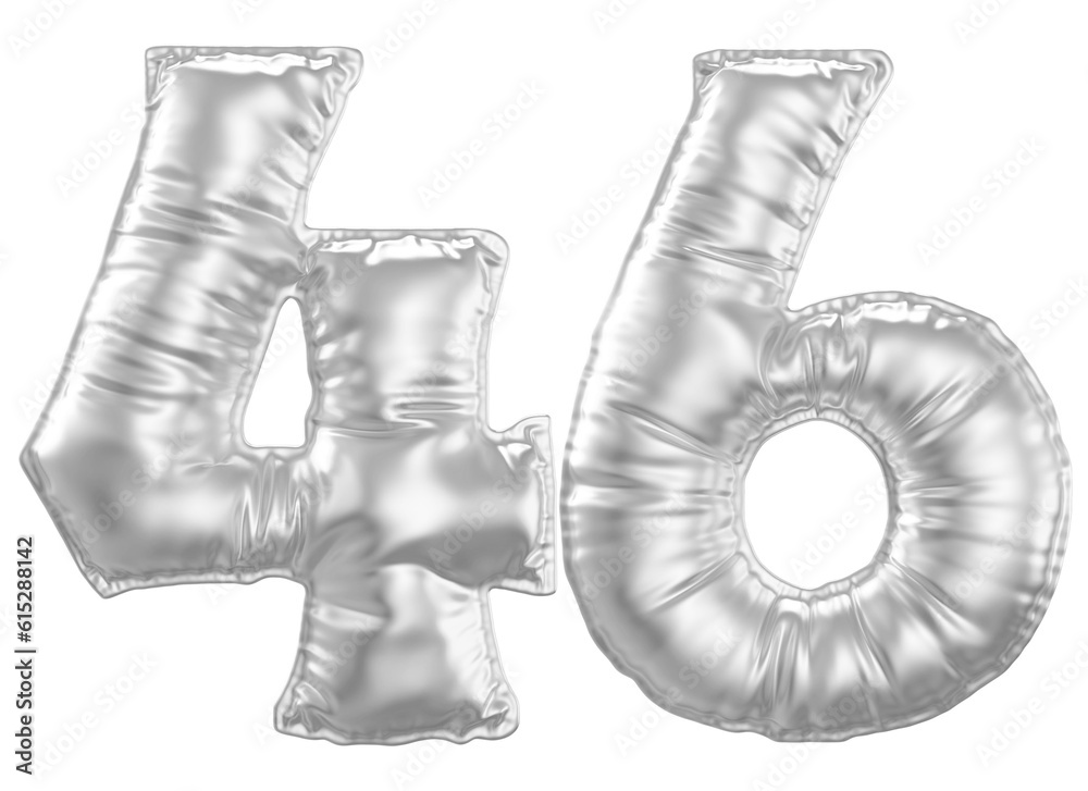 Obraz premium Silver Bubble Number 46